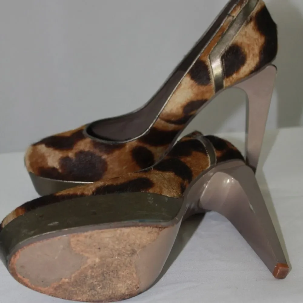 Versace Animal Print Heels (Size: 10)